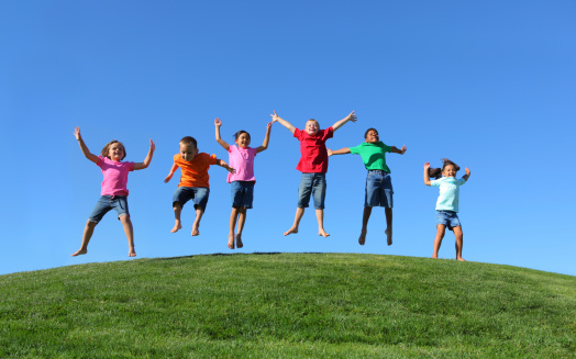 Scrip Award - Out of Uniform kids jumping