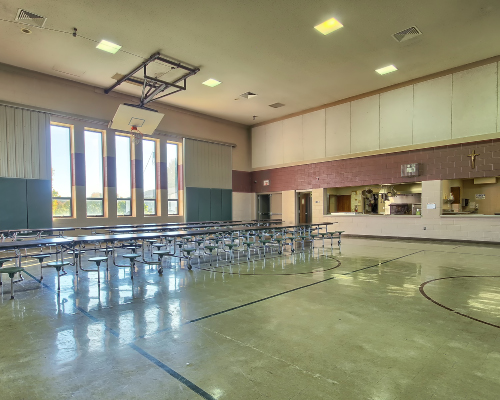 gym and cafeteria at school