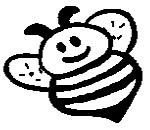 bee icon for saint bernadette school bee icon