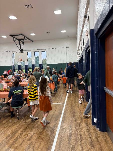 Families filling the gym