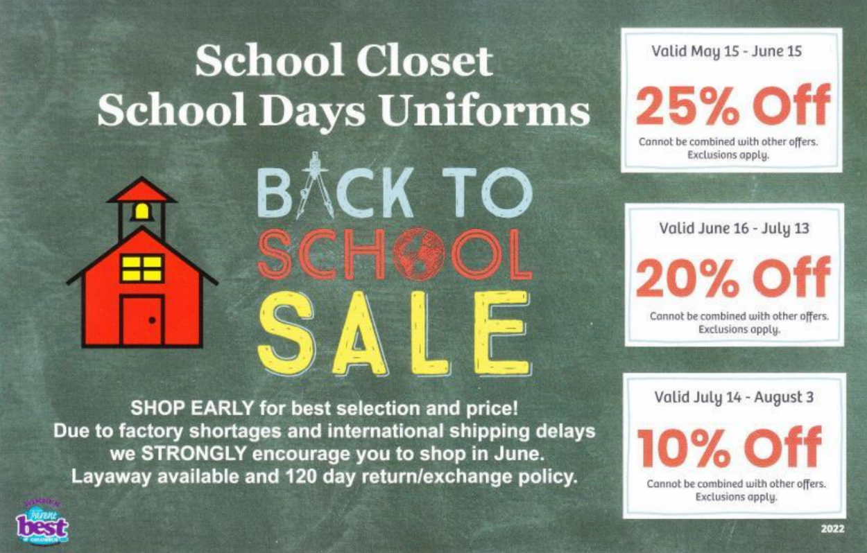 Back to School Uniforms - School Closet