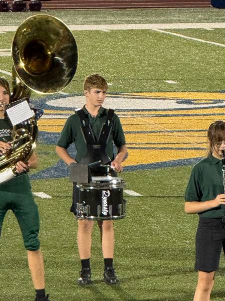 Snare drummer during the halftime show