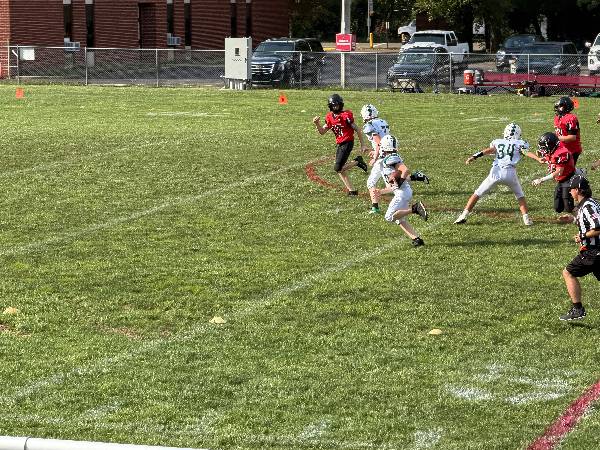 Irish runner heads for the end zone