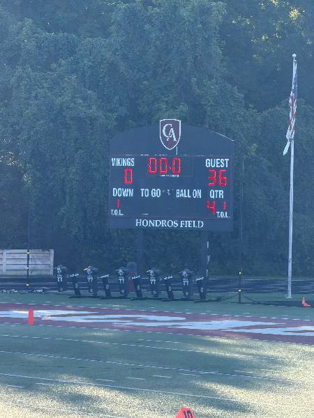 Columbus Academy scoreboard: Vikings 0, Guest 36