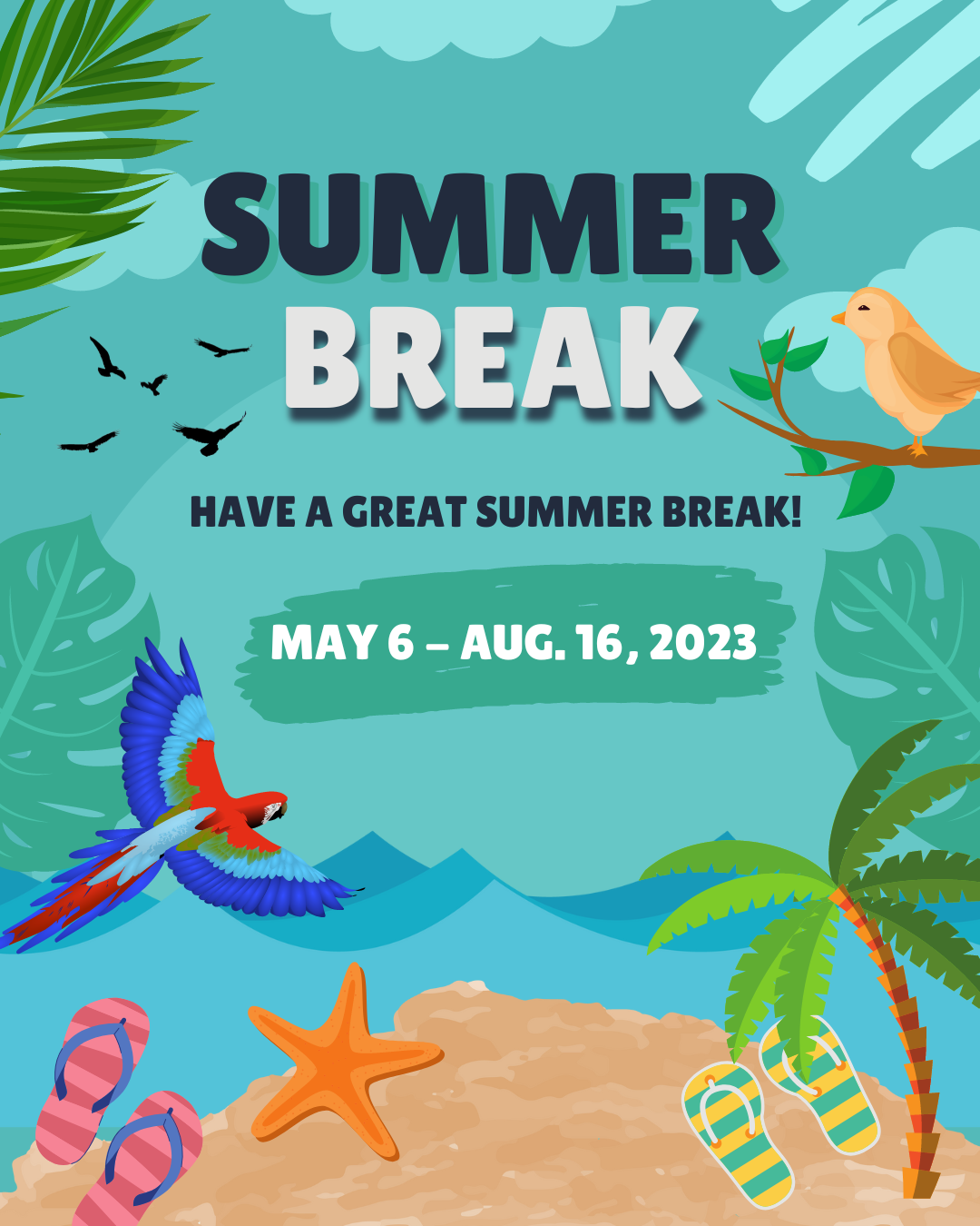 St. Bernadette School Summer Break Flyer
