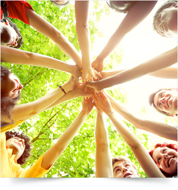 hands, tree, group